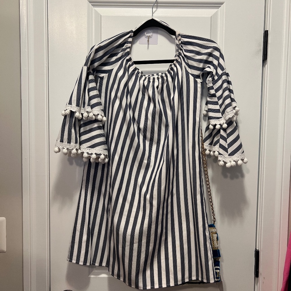 Vava off the shoulder striped dress